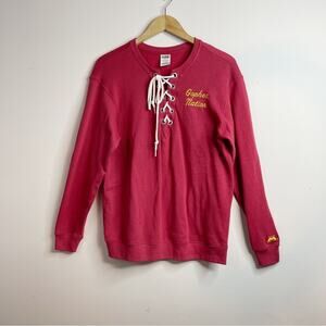 Pink Victorias Secret University of Minnesota Lace Up Oversized Sweatshirt Top S